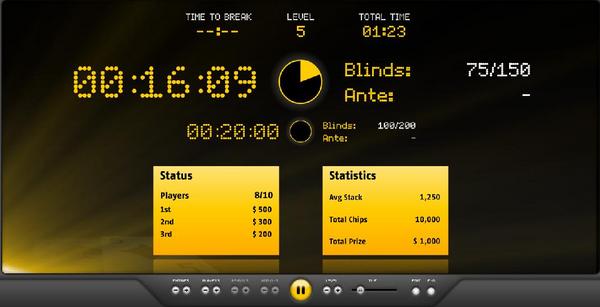 Product picture Poker Clock de luxe, tournament manager de luxe